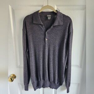 Giorgiolini Mens made in Italy 100% Ultrafine merino wool woolmark pullover XL